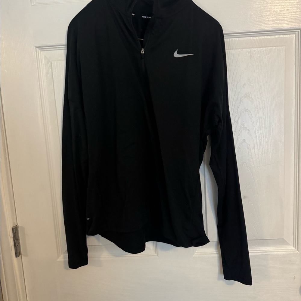 Nike Women's Dri-FIT Black Running 3/4 Zip Long Sleeve Size Medium
